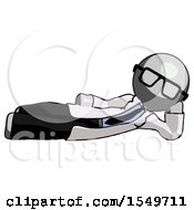 Poster, Art Print Of Gray Doctor Scientist Man Reclined On Side