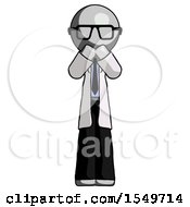 Poster, Art Print Of Gray Doctor Scientist Man Laugh Giggle Or Gasp Pose