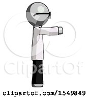 Poster, Art Print Of Gray Doctor Scientist Man Pointing Right