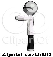Poster, Art Print Of Gray Doctor Scientist Man Pointing Left