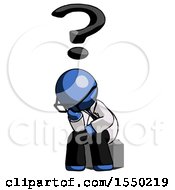 Blue Doctor Scientist Man Thinker Question Mark Concept