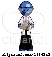 Blue Doctor Scientist Man Giving Football To You