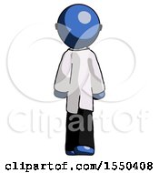 Blue Doctor Scientist Man Walking Away Back View