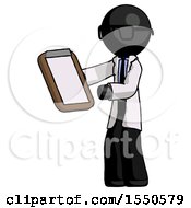 Poster, Art Print Of Black Doctor Scientist Man Reviewing Stuff On Clipboard