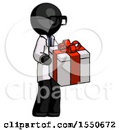 Poster, Art Print Of Black Doctor Scientist Man Giving A Present