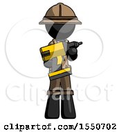 Poster, Art Print Of Black Explorer Ranger Man Holding Large Drill