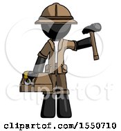 Poster, Art Print Of Black Explorer Ranger Man Holding Tools And Toolchest Ready To Work
