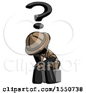 Black Explorer Ranger Man Thinker Question Mark Concept