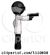 Poster, Art Print Of Black Doctor Scientist Man Firing A Handgun