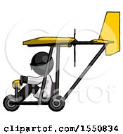 Poster, Art Print Of Black Doctor Scientist Man In Ultralight Aircraft Side View