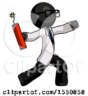 Poster, Art Print Of Black Doctor Scientist Man Throwing Dynamite