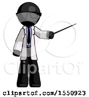 Poster, Art Print Of Black Doctor Scientist Man Teacher Or Conductor With Stick Or Baton Directing