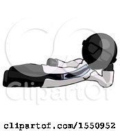 Poster, Art Print Of Black Doctor Scientist Man Reclined On Side