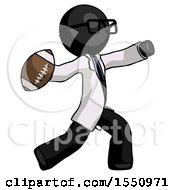 Poster, Art Print Of Black Doctor Scientist Man Throwing Football