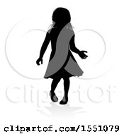 Poster, Art Print Of Silhouetted Girl With A Reflection Or Shadow On A White Background