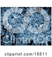 Abstract Background Of Blue Microscopic Organisms Clipart Illustration Image by 3poD