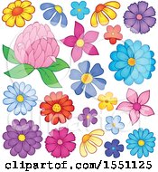 Clipart Of Spring Time Flowers Royalty Free Vector Illustration