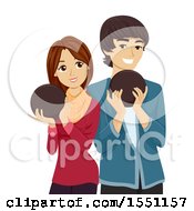 Clipart Of A Teen Couple Holding Bowling Balls Royalty Free Vector Illustration