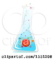 Clipart Of A Science Flask With An Atom Inside Royalty Free Vector Illustration by BNP Design Studio
