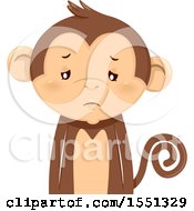 Poster, Art Print Of Depressed Monkey Mascot