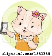 Female Cat Taking A Selfie