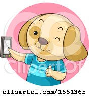 Poster, Art Print Of Dog Giving A Thumb Up And Taking A Selfie