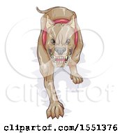 Poster, Art Print Of Scary Aggressive Dog Salivating And Ready To Attack