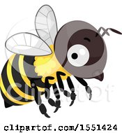 Clipart Of A Flying Bee Royalty Free Vector Illustration by BNP Design Studio