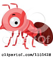 Clipart Of A Red Ant Royalty Free Vector Illustration by BNP Design Studio