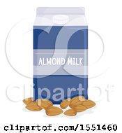 Carton Of Almond Milk And Nuts