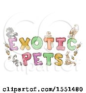 Clipart Of A Colorful Exotic Pets Design Royalty Free Vector Illustration by BNP Design Studio