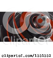 Clipart Of A 3d Soccer Ball And Metal Background Royalty Free Illustration
