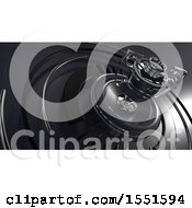 Clipart Of A 3d Trophy Cup Background Royalty Free Illustration by KJ Pargeter