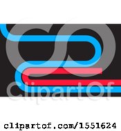 Poster, Art Print Of Background With Red And Blue Curves On Black