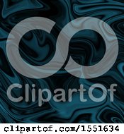 Clipart Of A Blue And Black Abstract Marble Texture Royalty Free Vector Illustration