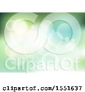 Clipart Of A Green Bokeh Lights Background Royalty Free Vector Illustration