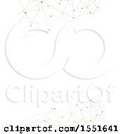 Clipart Of A White Background With Colorful Connections Royalty Free Vector Illustration