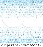 Clipart Of A Blue Pixel Background Royalty Free Vector Illustration
