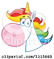 Rainbow Haired Unicorn Mascot