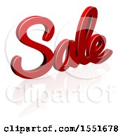 Poster, Art Print Of 3d Red Sale Text Design With A Reflection