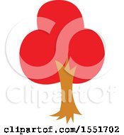 Clipart Of A Red Tree Royalty Free Vector Illustration by Cherie Reve