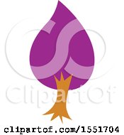 Clipart Of A Purple Tree Royalty Free Vector Illustration by Cherie Reve