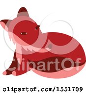 Clipart Of A Red Fox Royalty Free Vector Illustration