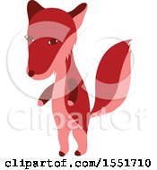 Clipart Of A Red Fox Royalty Free Vector Illustration