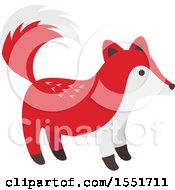 Clipart Of A Cute Fox Royalty Free Vector Illustration