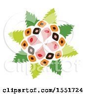 Clipart Of A Forest Flower Royalty Free Vector Illustration