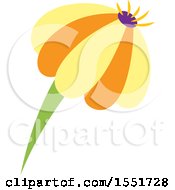 Clipart Of A Daisy Flower Royalty Free Vector Illustration