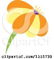 Clipart Of A Daisy Flower Royalty Free Vector Illustration