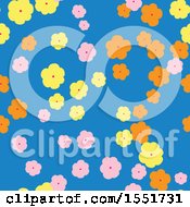 Clipart Of A Flower Pattern Royalty Free Vector Illustration