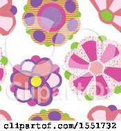 Clipart Of A Flower Pattern Royalty Free Vector Illustration